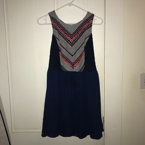 Navy Blue My Michelle embroidered dress